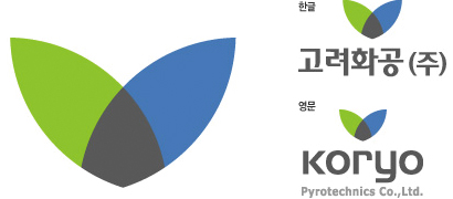 한글 고려화공(주), 영문 koryo Pyrotechnics Co.,Ltd.